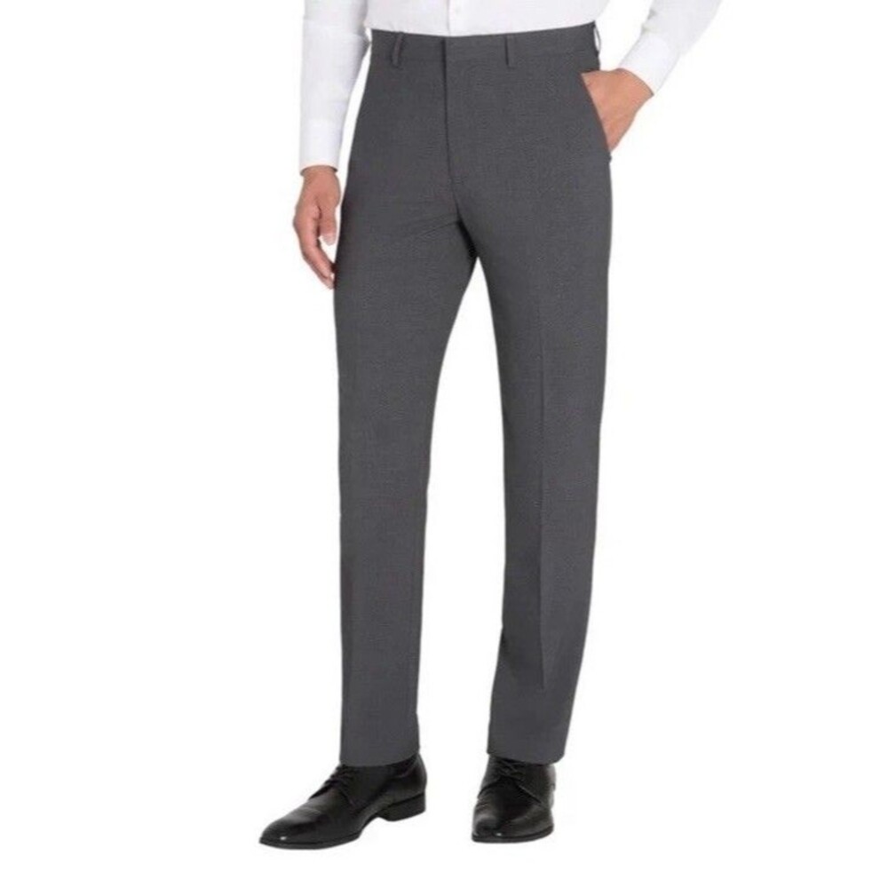 NEW Calvin Klein Men’s Slim Fit Dress Pants 30x30 Black Stretch Flat Front NWT